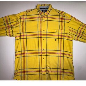 TWENTY 20X Mens Yellow Plaid Button Up Shirt Long Sleeve Casual Work Size??